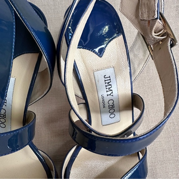 Jimmy Choo Vamp Stilettos Blue - Picture 4 of 12